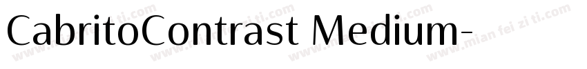 CabritoContrast Medium字体转换